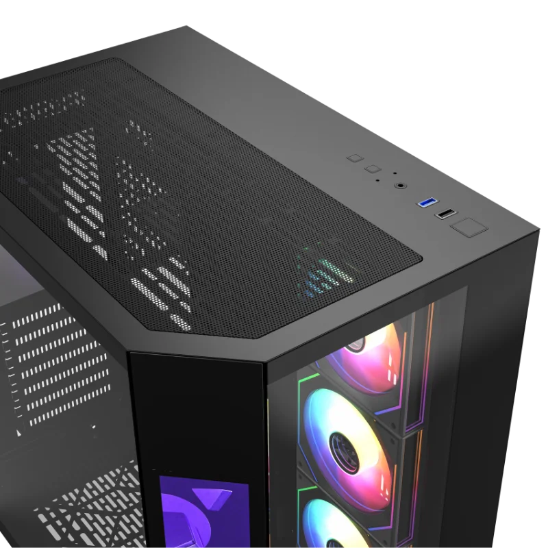 XYZ NEUTRON (BLACK) / CAJA ATX / 2X VIDR - Loltec Panamá - Venta
