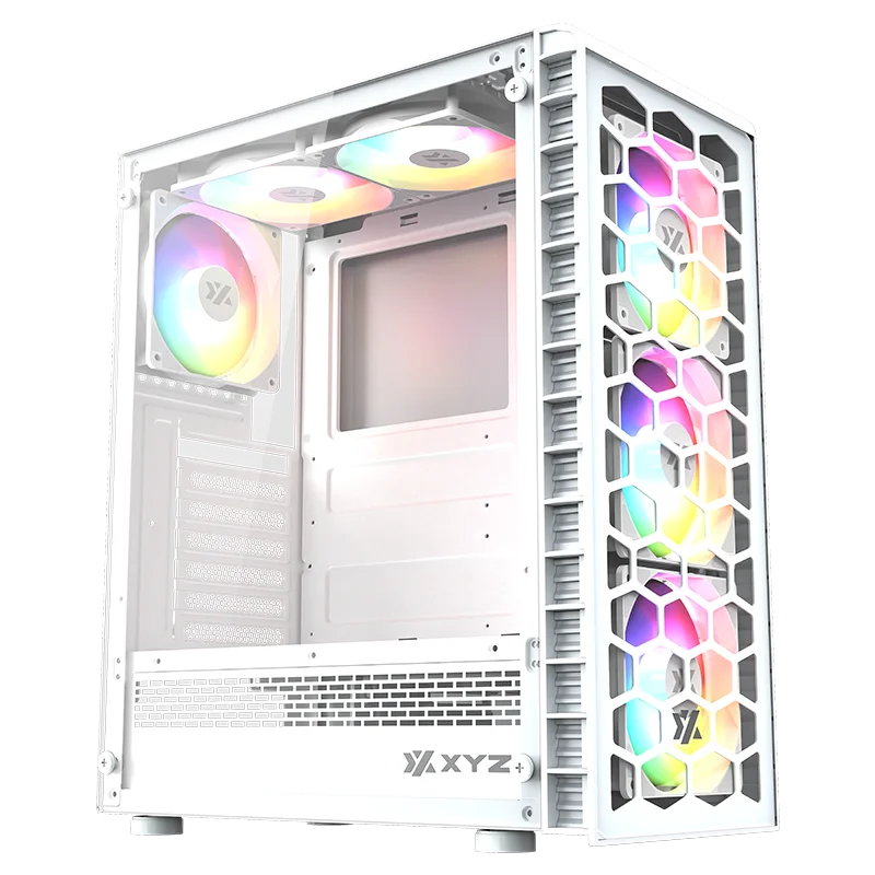 XYZ AIRONE 300 GLASS (WHITE) / CAJA ATX - Loltec Panamá - Venta de