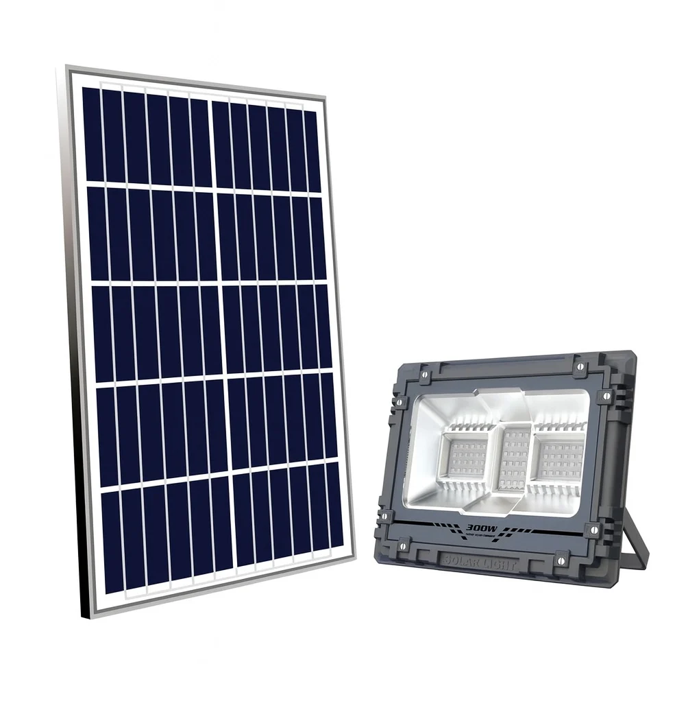 KINGMOX KM-AW300 / LUZ SOLAR DE 300W / BATERIA DE LITIO-FERROSFATO DE 25000MAH / IP65 / 2 MODOS DE OPERACION / 10 A 12 HORAS DE USO