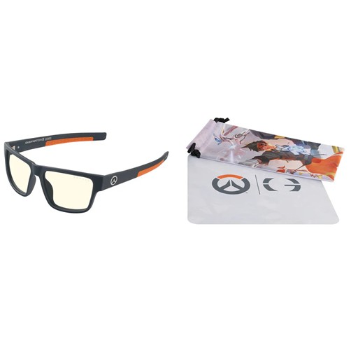 GUNNAR OVERWATCH ULTIMATE ASH BLACK AMBER / LENTES GAMER CON PROTECTOR DE LUZ AZUL Y FATIGA OCULAR / MEJORA EL CONTRASTE VISUAL / DISEÑO ULTRALIGERO