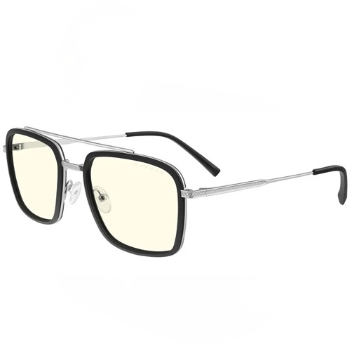 GUNNAR BARRON GUNMETAL CLEAR / LENTES GAMER CON PROTECTOR DE LUZ AZUL Y FATIGA OCULAR / MICAS CLEAR / ARMAZON DOBLE PUENTE DE ACERO UTLRALIGERO