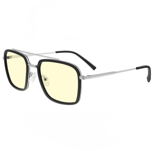 GUNNAR BARRON GUNMETAL AMBER / LENTES GAMER CON PROTECTOR DE LUZ AZUL Y FATIGA OCULAR / MICAS AMBER / ARMAZON DOBLE PUENTE DE ACERO UTLRALIGERO