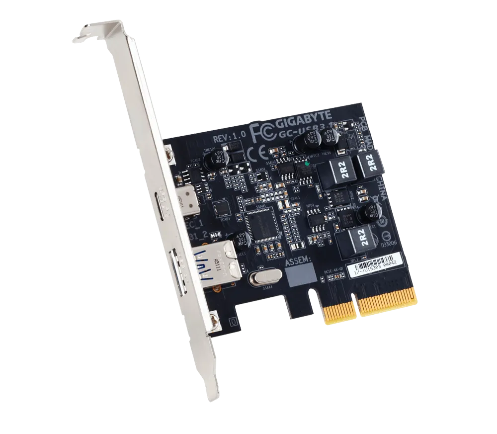 GIGABYTE GC-USB 3.1 / TARJETA PCI-E A TIPO C Y USB 3.0 / VELOCIDAD DE TRANSFERENCIA HASTA 10GB/S