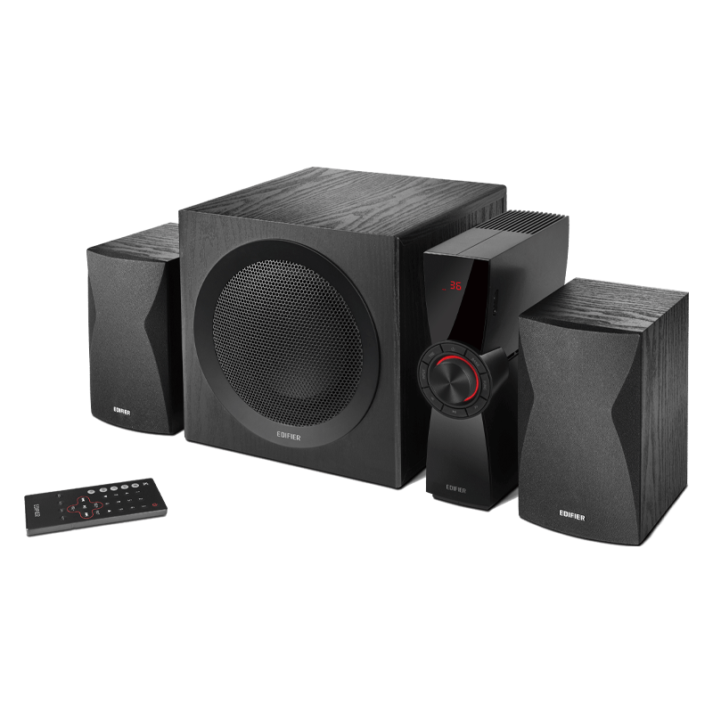 EDIFIER CX7 NOIR / SISTEMA DE BOCINAS 2.1 / AMPLIFICADOR INCORPORADO / ALTA CALIDAD DE AUDIO / SUBWOOFER DE 8 / BLUETHOOT, RCA, AUX, SD, USB / CONTROL