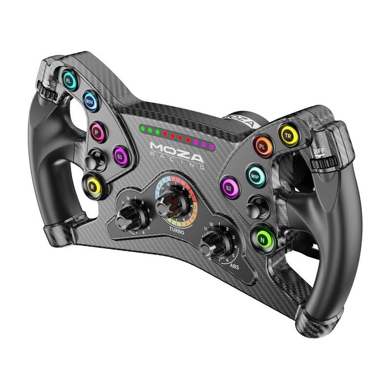 MOZA RACING VOLANTE KS (RS047) / VOLANTE PARA SIMULADOR / DISEÑO MARIPOSA 300MM DE DIAMETRO / FIBRA DE CARBONO / AGARRE DE ALTA FRICCION