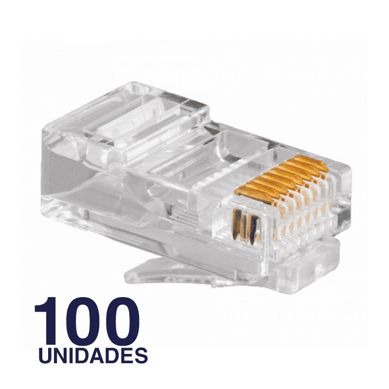 KINGMOX RJ450 - CONECTORES DE RED RJ45 CAT5 / 100 UNIDADES / 8P8C