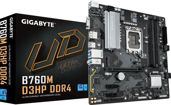 GIGABYTE B760M D3HP DDR4 / TARJETA MADRE LGA 1700 / X4 DDR4 RAM SLOT / PCIE GEN4 / 1GB LAN / X2 M.2 SLOT / X1 DP, X1 VGA, X1 HDMI - GIGABYTE