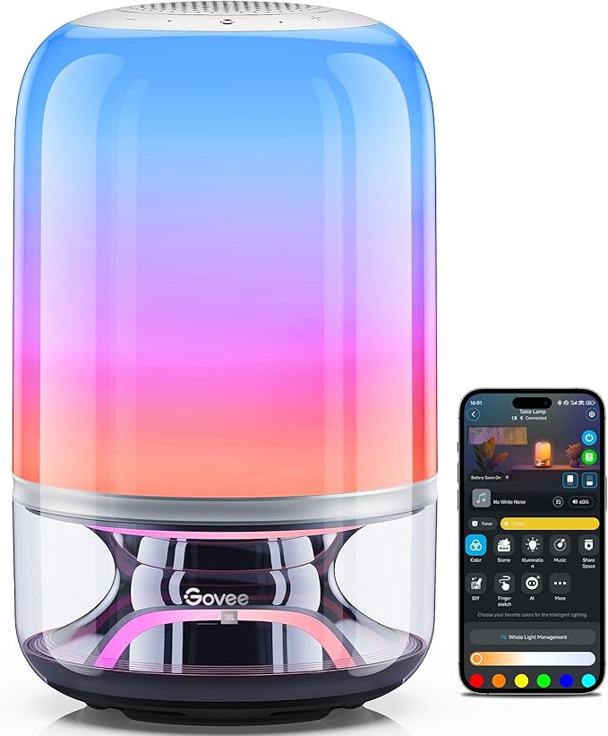 GOVEE TABLE LAMP 2 PRO X SOUND BY JBL / LAMPARA DE MESA RGB / MUSIC LIGHT SYNC / 4.5 HORAS DE USO / DSP & EQ ALGORITHM / 32MS RT RESPONSE - GOVEE