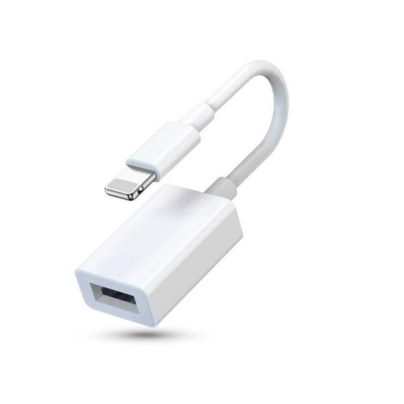 KINGMOX NK102 - ADAPTADOR LIGHTNING A USB PARA CAMARAS / IPHONE O IPAD A USB 3.0 PARA CONECTAR A CAMARAS / COLOR BLANCO