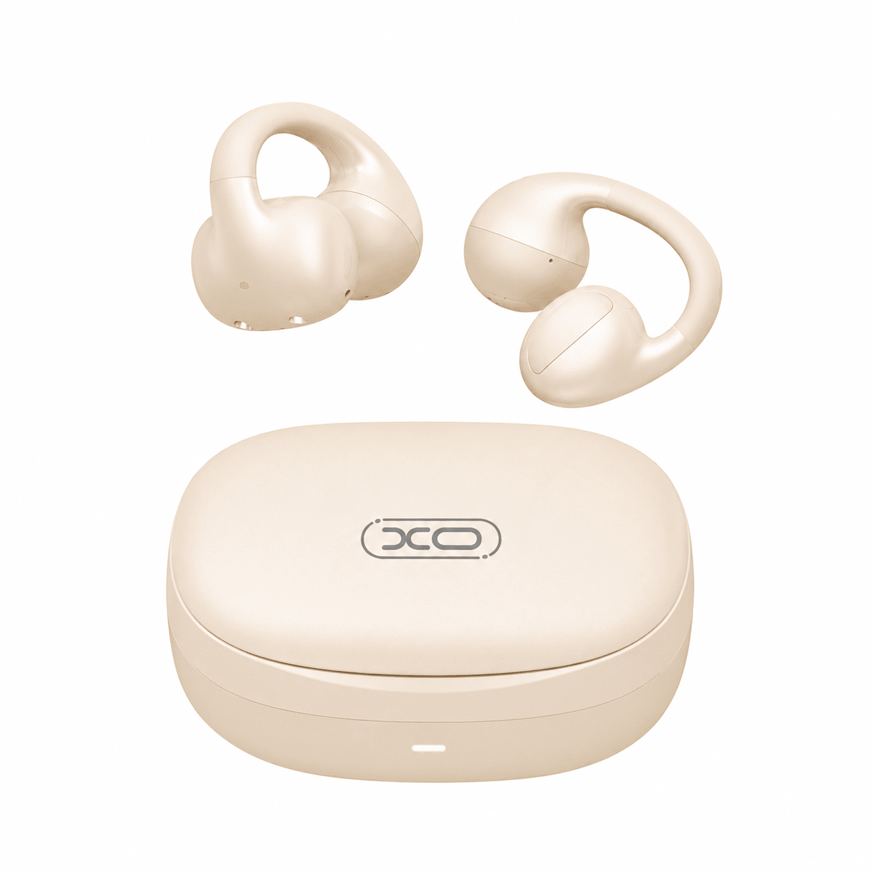 XO (XO-G56) / EARBUDS INALAMBRICOS OWS / HASTA 23 HORAS DE USO / DISEÑO DE CLIP / IPX4 / RUNNING & SPORTS / MAXIMO CONFORT / BT 5.4 / CREMA ESCARCHADO
