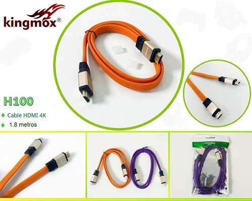 CABLE DE HDMI A HDMI DE 1.8M / 2K*4K / RECUBIERTO DE MAYA DE COLOR VARIADO / 7FT