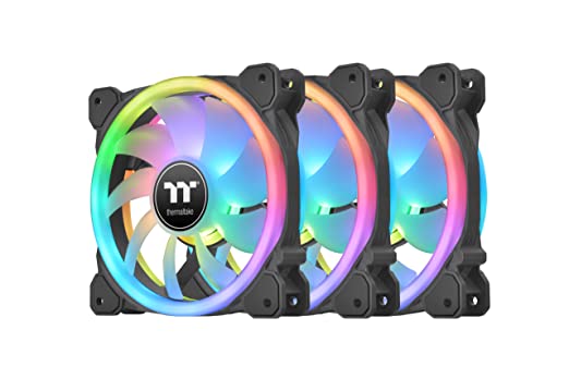 THERMALTAKE SWAFAN 12 RGB (NEGRO) / KIT DE 3X ABANICOS 120MM RGB / ASPAS INTERCAMBIABLES / COMPATIBLE CON TT RGB PLUS 2.0