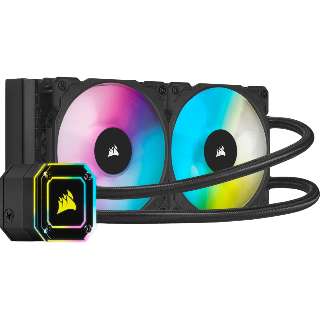 CORSAIR ICUE H100I ELITE CAPELLIX / ENFRIAMIENTO LIQUIDO 240MM RGB / SOCKET LGA 1200,115X,1366,2011 - AM4,AM3,FM2+ / 2X ABANICO