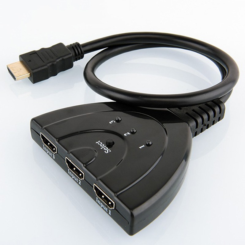 KINGMOX HD4K-SW - SWITCH DE HDMI DE 1 A 3 PUERTOS / 4K * 2K / LED INDICADOR / NEGRO