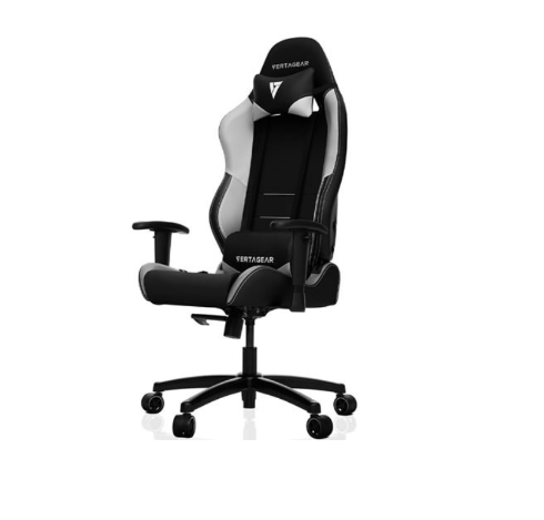 VERTAGEAR VG-SL1200SE_WT (NEGRO-BLANCO) / SILLA ERGONOMICA / HYGENNX / BASE METALICA 5 / APOYABRAZO 2D / SOPORTA 120KG