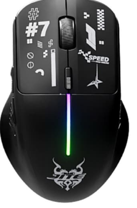 JITE W-04 RGB / MOUSE GAMER INALAMBRICO / USB 2,4GHZ & BT / DPI AJUSTABLE / PLUG & PLAY / COLOR NEGRO