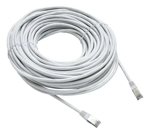 CABLE DE RED UTP CAT6 DE 30 METROS / HASTA 1GBPS / COLOR BLANCO