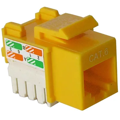 ENCOM EG-PRKS-C6-YL - CONECTOR GATO CAT6E / KEYSTONE JACK CAT6E RJ45 / COLOR AMARILLO