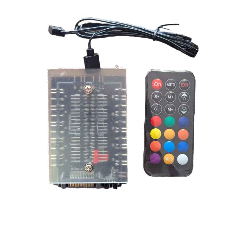 HUB PWM Y ARGB / CONTROLADOR PARA ROTACION Y A-RGB / X10 PWM 4-PIN / X12 ARGB 3-PIN / ALIMENTACION SATA / INCLUYE CONTROL REMOTO