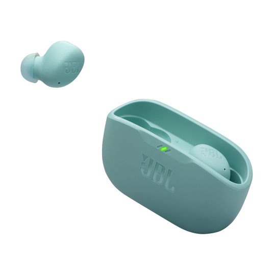 JBL VIBE BUDS 2 CELESTE / AUDIFONOS INALAMBRICOS / CANCELACION DE RUIDO / SONIDO JBL PURE BASS / 4 MICRFONOS / 40 HORAS DE USO / RESISTE AGUA Y POLVO