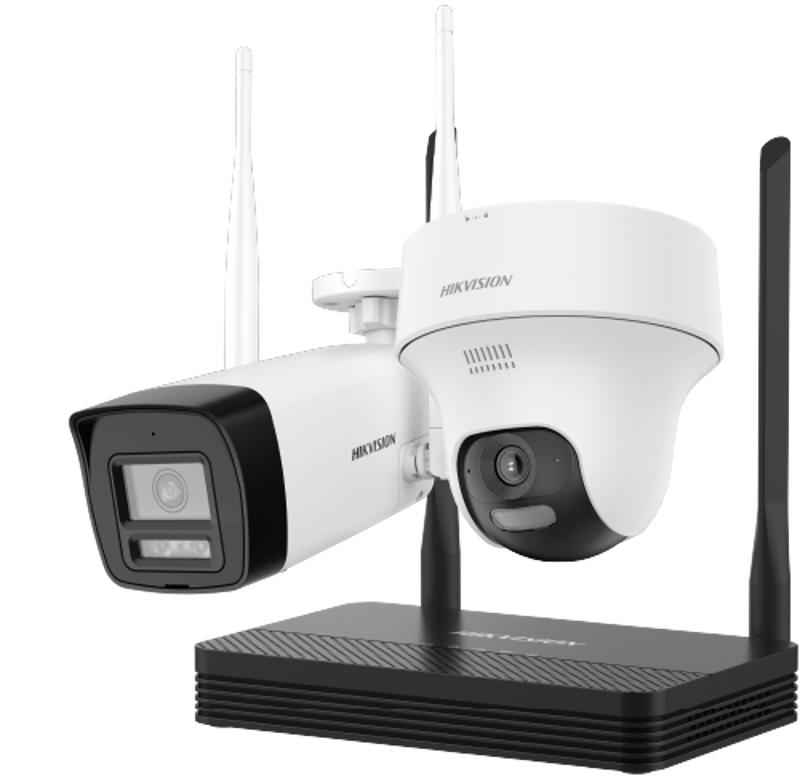 HIKVISION NKS424W02H / KIT DE NVS WIFI / INCLUYE X1 BULLET 4MP Y X1 TURRET 4MP / SOPORTA MICRO SD HASTA 512GB / GESTION REMOTA / MICROFONO INTEGRADO