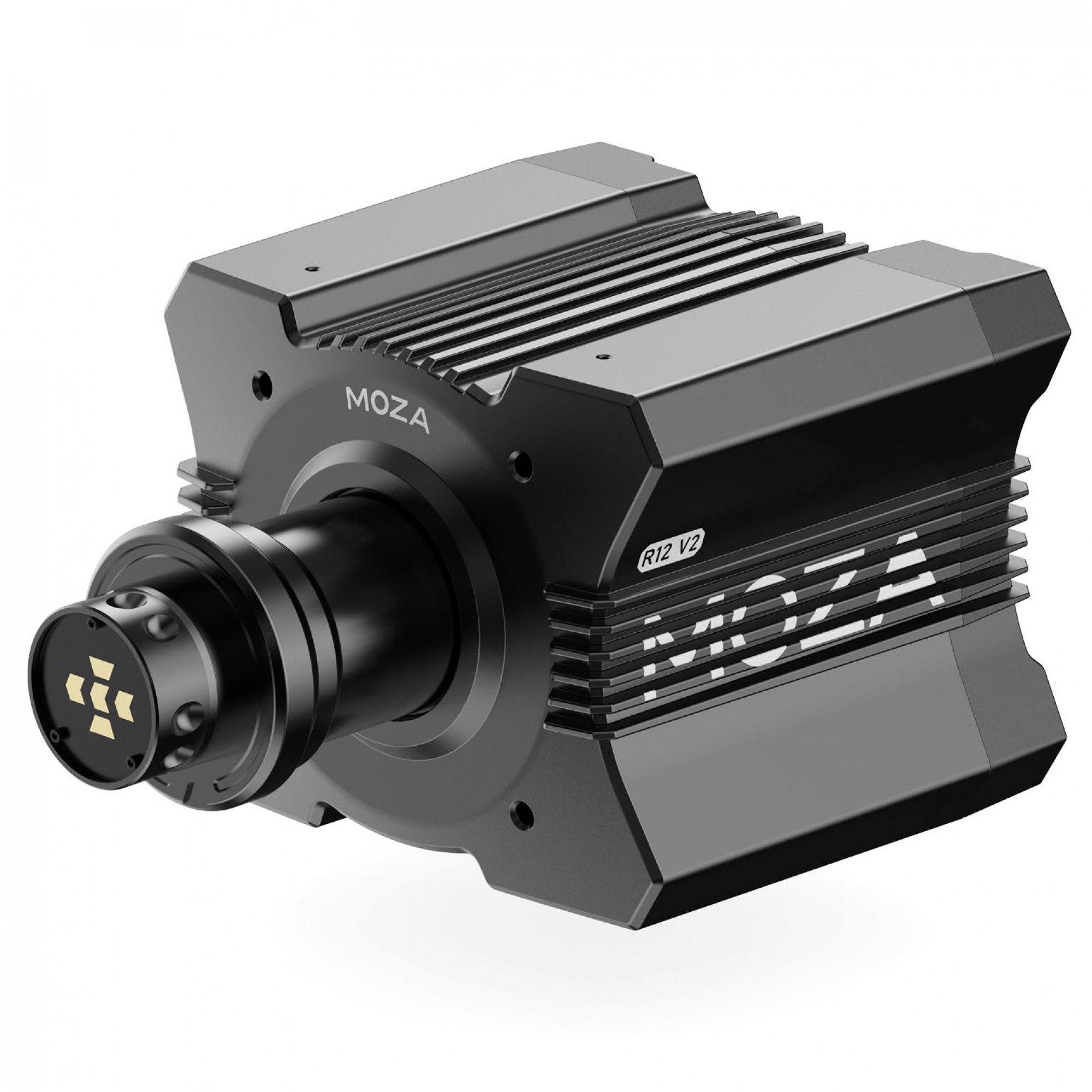 MOZA RACING BASE DIRECT DRIVE (R12 V2) / BASE PARA TIMON RACING / MOTOR SERVO DIRECT DRIVE DE 12NM / ENCODER 21 BITS / ROTACION 90° A 2700° / ALUMINIO