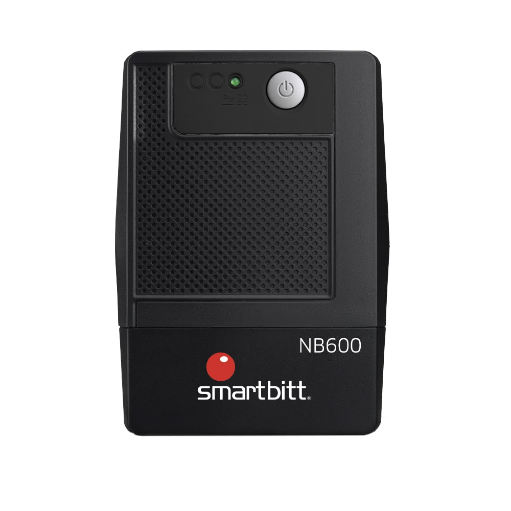 SMARTBITT SBNB600 / UPS BATERIA DE RESPALDO DE 600VA - 300W / REGULACION, SUPRESION DE PICO Y RESPALDO / 4 TOMA CORRIENTE