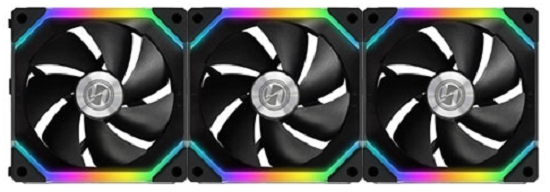 LIAN LI UNIFAN SL 120 (BLACK) / PAQUETE DE 3X ABANICOS 120MM ARGB CON CONTRALADOR / MECANISMO ENTRELAZADO