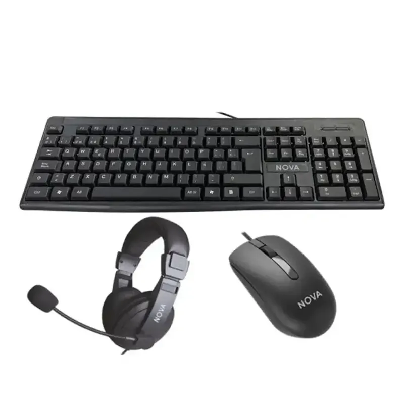 NOVA ACCESORIO DE OFICINA / KIT DE TECLADO, RATON, AUDIFONO / CONEXION USB