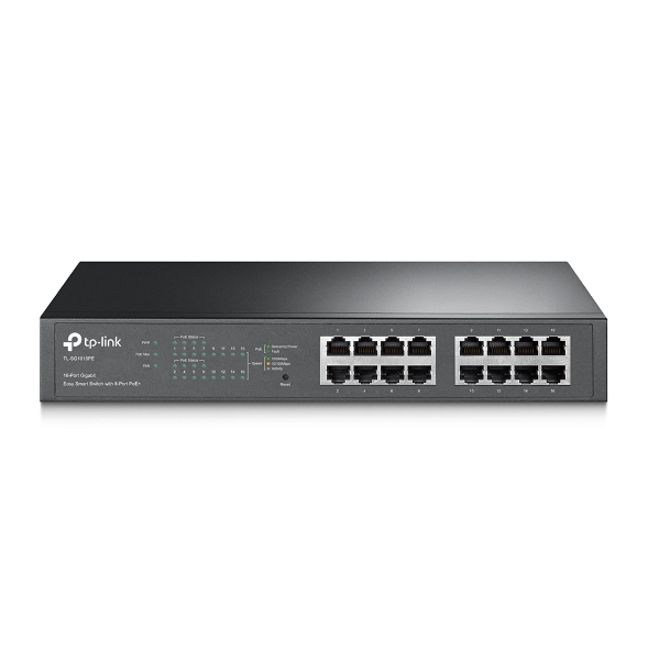 TP-LINK TL-SG1016PE - SWITCH 16 PORTS POE / MANAGED / BASIC SWITCHING / RJ-45 ETHERNET PORTS / GIGABIT ETHERNET (10/100/1000)