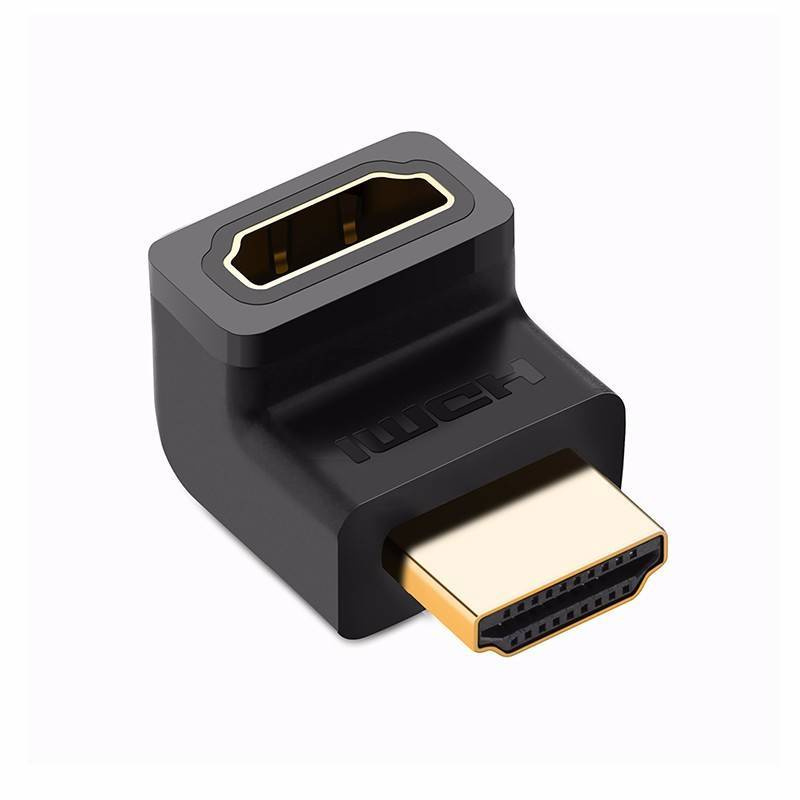 UGREEN HD112 / ADAPTADOR HDMI EN ANGULO (HEMBRA A MACHO) / SOPORTA 2K & 4K / 10.2GBPS / CONECTORES CHAPADOS EN ORO