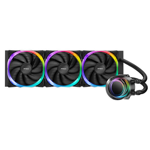 ANTEC VORTEX 360 ARGB / ENFRIAMIENTO LIQUIDO 360MM ARGB / SOCKET LGA 1700, 1200, 115X, 1366, AM4, AM5 / COMPATIBLE CON AURA, MYSTIC, POLYCRHOME