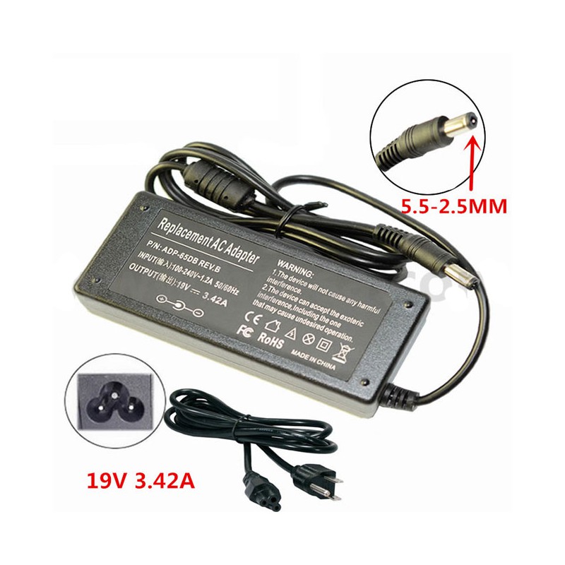 KINGMOX TO342 - CARGADOR TOSHIBA GENERICO TO342 / 19V 3.42A / 5.5*2.5MM