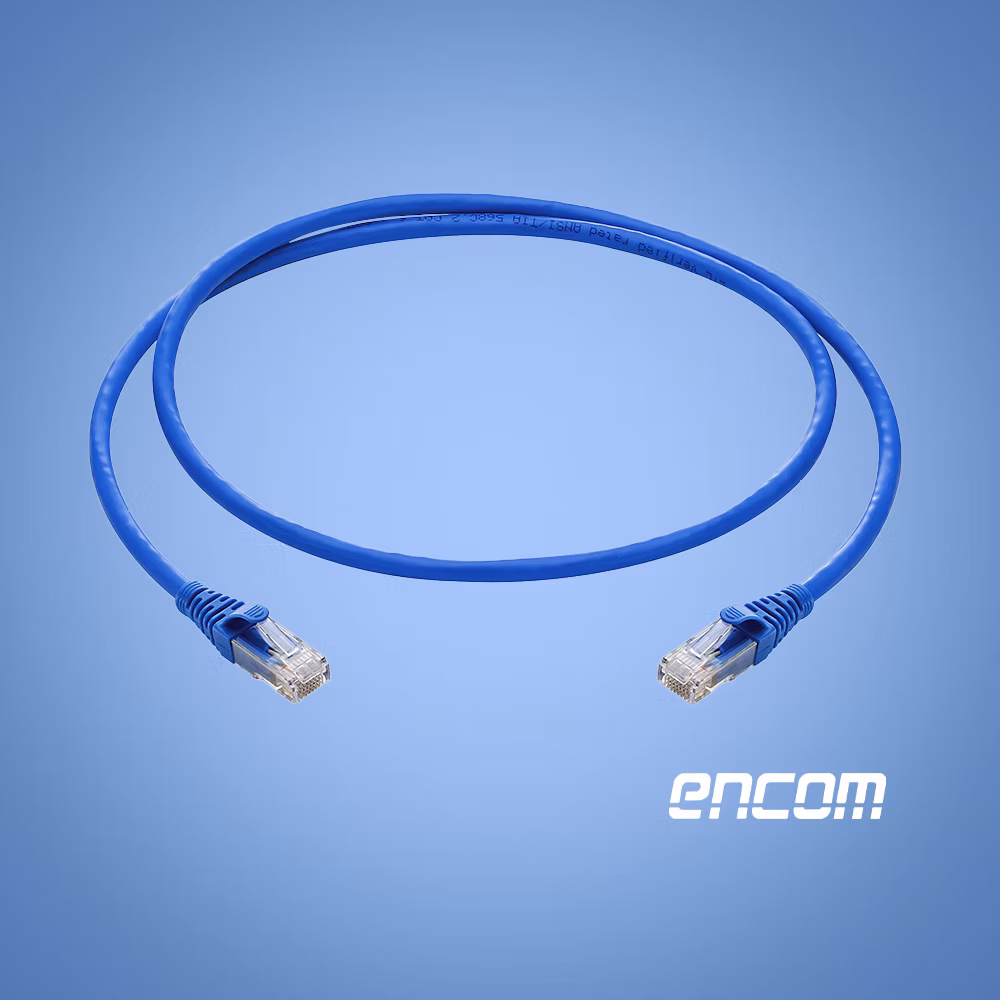 ENCOM EG-PLUTP4P-C6-10FT-BL - CABLE DE RED CAT6 10FT (3M) AZUL (UTP/PATCH CORD) / RJ45 / COBRE TRENZADO CON CALIBRE 23 (AWG) /