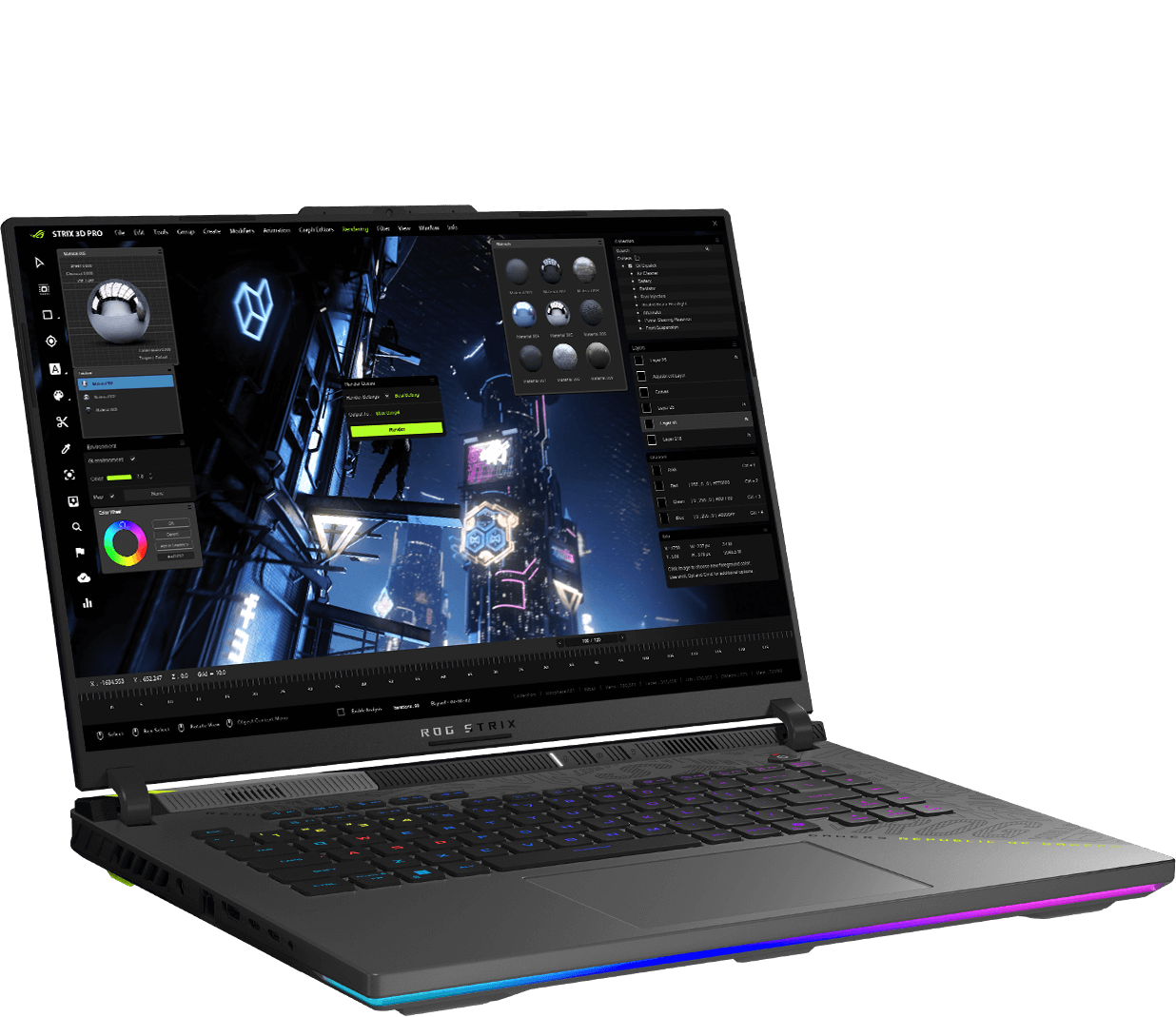 ASUS ROG STRIX G16 (G614PR) / LAPTOP DE 16 FHD IPS / 165HZ / AMD RYZEN 9 8940HX  / 16GB RAM DDR5/ 1TB M.2 SSD / RTX 5070TI 12GB / ECLIPSE GRAY / AURA