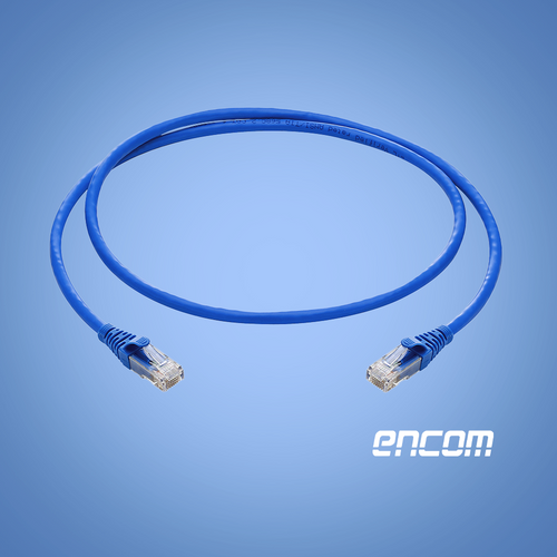 ENCOM EG-PLUTP4P-C6-3FT-BL - CABLE DE RED CAT6 3FT (1M) AZUL / RJ45 / COBRE TRENZADO CON CALIBRE 24(AWG)