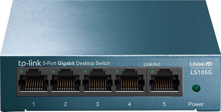 TP-LINK LITEWAVE LS105G - SWITCH 5-PORT GIGABIT / PLUG & PLAY / 802.1P/DSCP / METAL HOUSING / GREEN TECH