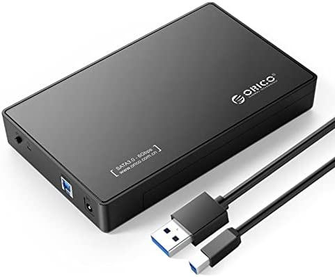 ORICO CAJA EXTERNA 3588US3-V1-BK-BP - ENCLOSURE 3.5 CON FUNDA PARA DISCO DE 3.5 HDD / SATA3.0 USB3.0 / NEGRO
