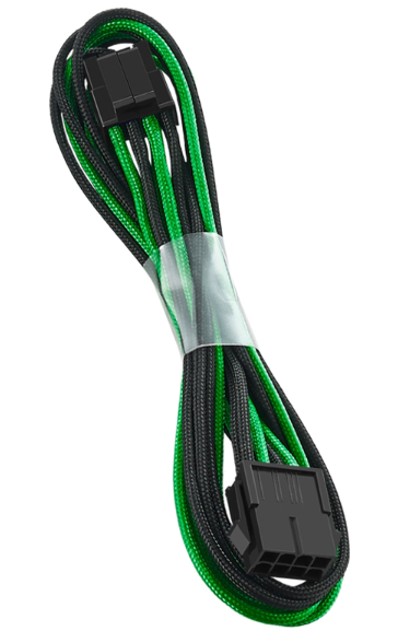 CABLEMOD MODFLEX EPS 4+4PIN EXTENSION / COLOR NEGRO-VERDE / 45CM / (CM-CAB-4EPS-45KKG-R)