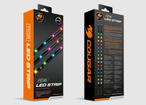 COUGAR RGB LED STRIP -  X2 TIRAS CON 15 LEDS RGB / EXTRA LARGA DE 350MM / INCLUYE LED STRIP CONNECTOR Y 5V ADRESSABLE HEADER ADAPTER