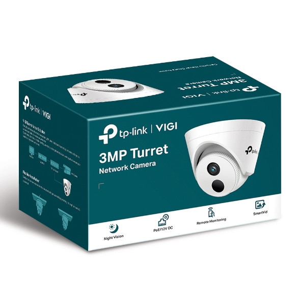 TP-LINK VIGI C400HP-2.8 / CAMARA DOMO 3MP (2304 X 1296) / LENTE 2.8MM FIXED LENS / API ONVIF