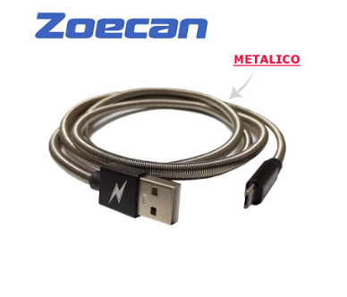 ZOECAN ZO-M-V8 - CABLE V8 MICRO USB A USB 2.0 METALICO REFORZADO / 1 M