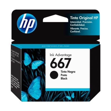 HP 667 CARTUCHO 3YM78AL - NEGRO INYECCIÓN DE TINTA IMPRESORAS HP 2375/2775/6475 ALL-IN-ONE, REND. HASTA 100 PAG