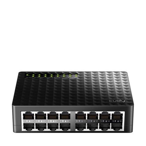 CUDY FS1016D / SWITCH DE ESCRITORIO 16 PUERTO 10/100 MBPS / PLUG & PLAY