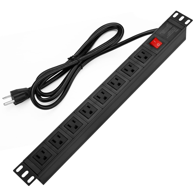 DAHUA ZZM10/PDU / REGLETA DE 8 TOMAS PARA RACK / MAX. AC125V 10 A / 2500W / INTERRUPTOR DE PROTECCION / HORIZONTAL 19