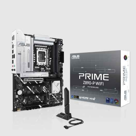 ASUS PRIME Z890-P WIFI / TARJETA MADRE ATX / SOCKET LGA 1851 / 4X DDR5 / 1X PCI-E 5.0 / 1X HDMI, DP, THUNDERBOLT 4 / WIFI 6E & BLUETOOTH