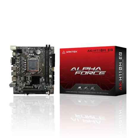 ARKTEK AK-H110M EG / TARJETA MADRE M-ATX / DUAL CHANNEL DDR4 / X1 M.2 NVME / SOCKET INTEL 1151