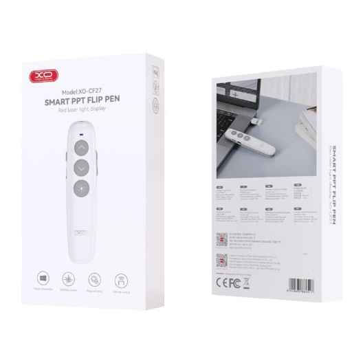 XO CF27 - PUNTERO  / LASER ROJO / ADAPTADOR DE TIPO C /  COLOR BLANCO