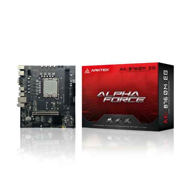 ARKTEK B760M EG VA / TARJETA MADRE LGA 1700 / X2 DDR4 RAM SLOT / X1 M.2 / PCIE GEN 3 / 1G LAN / X1 VGA X1 HDMI