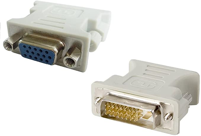 KINGMOX DVI-V241 - ADAPTADOR DVI-D 24+1 MACHO A VGA HEMBRA / COLOR BLANCO